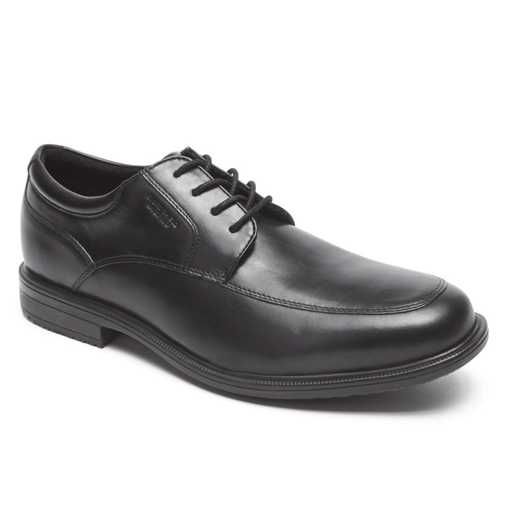 Rockport Dress Shoes For Mens Black - Essential Details II Apron Toe - MV6932840